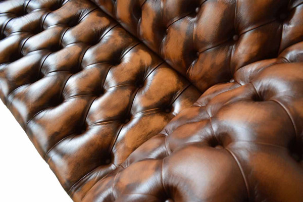 Chesterfield 3 Seater Sofa Leather Sofa Couch Upholstery Seat Brown Sofas new
