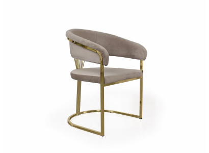 Complete e Dining chairs Chairs Kitchen chairs 6pcs Beige Luxury Gold