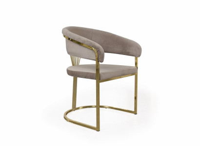 Complete e Dining chairs Chairs Kitchen chairs 6pcs Beige Luxury Gold