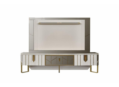 Wall unit Sideboard TV stand TV cabinet Lowboard White Living room Panel Wood