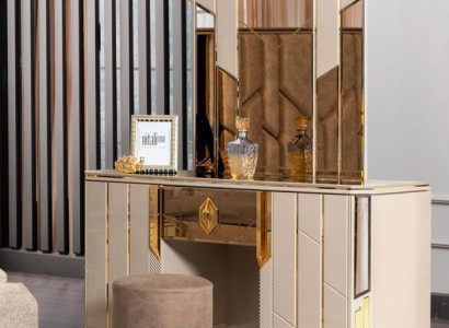 Dressing table Mirror dressing table make-up console console table beige