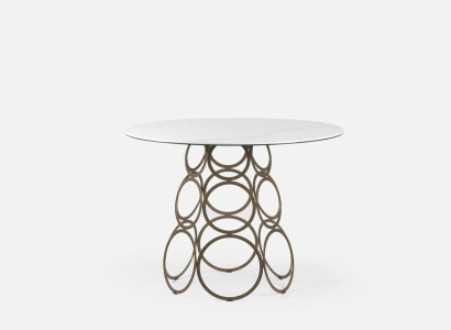 Dining room table Dining table Round kitchen table with metal table legs 100×100cm new