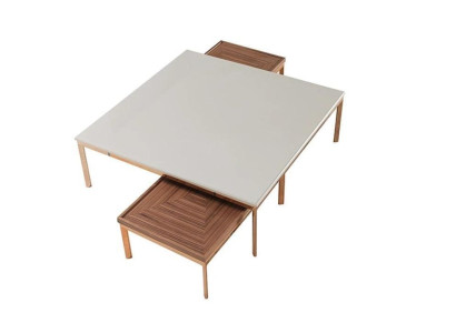 Living room Set Complete 3-piece Modern new Coffee table with 2x side table