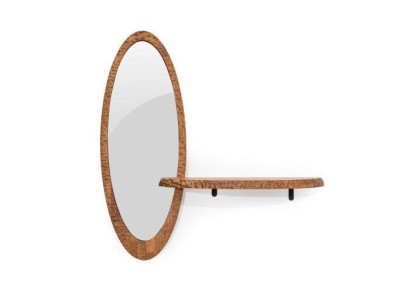 Stylish shelf for the hallway with mirror novelty for your interior