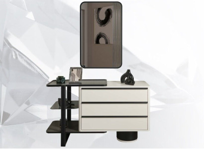 Dressing table Console table with Mirror Dressing table Modern Wood White