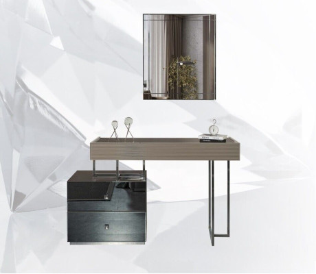 Console table with Mirror Dressing table Dressing table Modern Gray Wood