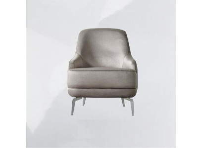 Armchair Wing Chair Cocktail Chair Fabric Modern Gray Seater Living room