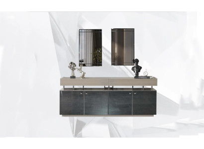 Sideboard with Mirror Sideboard Suite Wardrobe Modern Chest of drawers Gray