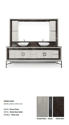 Bathroom cabinet Gray Bathroom furniture Shelf Bathroom cabinet Wooden shelves