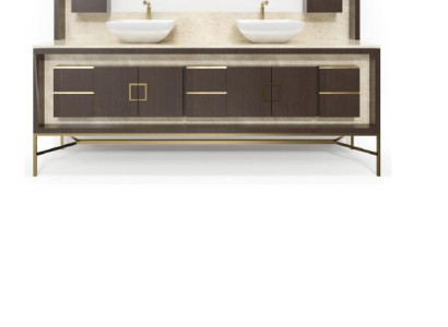 Brown Bathroom cabinet Bathroom furniture Shelf Bathroom cabinet Wooden shelves