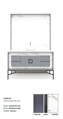 Bathroom cabinet Gray Bathroom furniture Shelf Bathroom cabinet Wooden shelves Furniture