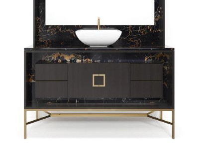 Black Bathroom cabinet Bathroom furniture Shelf Bathroom cabinet Wooden shelves