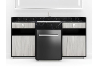Bathroom cabinets Bathroom furniture Shelf Black Classic Bathroom cabinet