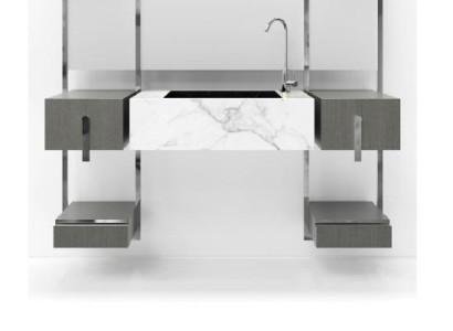 Gray Bathroom Washbasin Faucets Bathroom Furniture Italy Style Washbasin