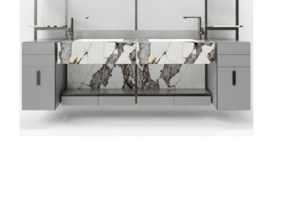 Gray Italian Washbasin Classic r vanity cabinet Classic Furniture