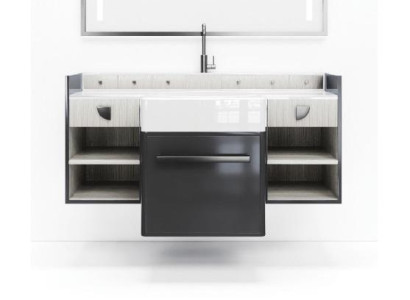 Classic Furniture gray washbasin with drawers Classic Furniture new