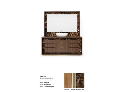 Brown Bathroom cabinet Bathroom furniture Shelf Bathroom cabinet Wooden shelves