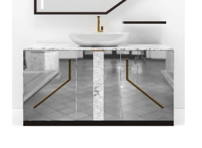 Glass Bathroom Washbasin Faucets Bathroom Furniture Italy Style Bathroom New Set