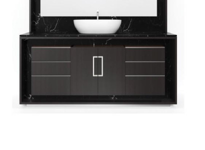 Black Bathroom cabinet Bathroom furniture Shelf Bathroom cabinet Wooden shelves