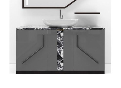 Gray Bathroom cabinet Bathroom furniture Shelf Bathroom cabinet Wooden shelves Furniture