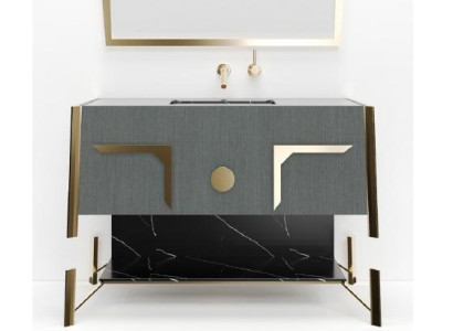 Gray Bathroom cabinet Bathroom furniture Shelf Bathroom cabinet Wooden shelves Furniture