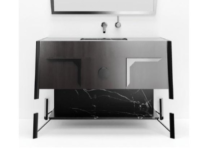 Black Bathroom cabinet Bathroom furniture shelves Bathroom cabinet wooden shelf