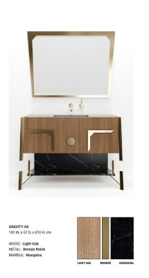 Brown Bathroom cabinet Bathroom furniture shelves Bathroom cabinet wooden shelves