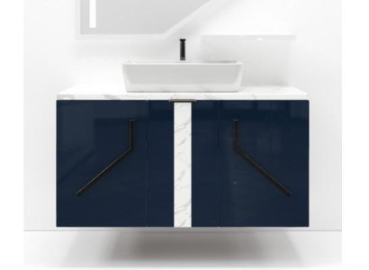 Blue he Bathroom cabinet Bathroom furniture Shelf Bathroom cabinet Wooden shelves