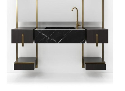 Black Washbasin fittings Bathroom furniture Italy style Classic Furniture