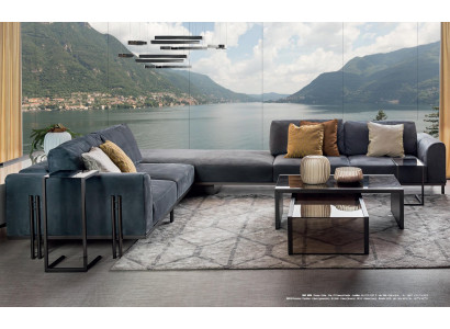 Living room furniture L-shape Sofa for Living room Coffee table Solid wood sofa design 2-piece