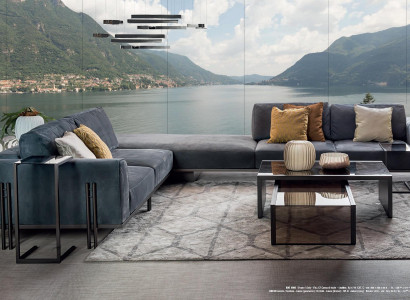 Living room furniture L-shape Sofa for Living room Coffee table Solid wood sofa design 2-piece