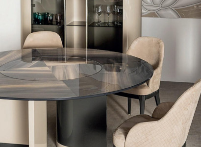 Dining room Kitchen table Dining table Chairs Dining table Glass Design Display case new 5 pcs