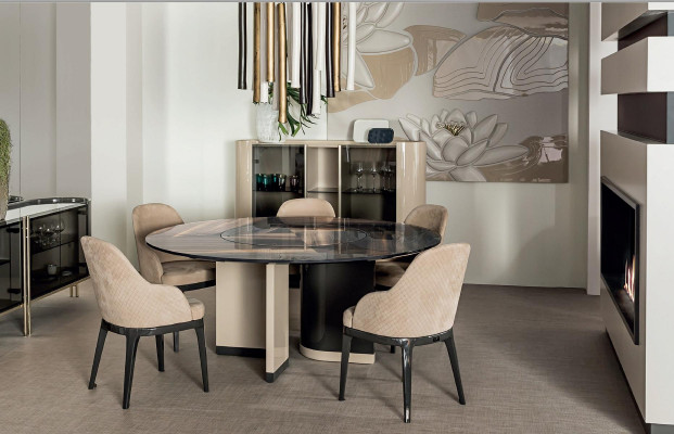 Dining room Kitchen table Dining table Chairs Dining table Glass Design Display case new 5 pcs