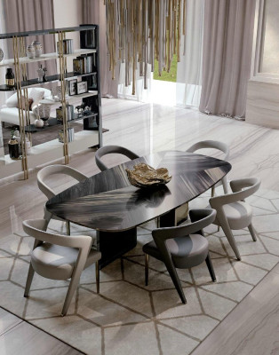 Design Luxury Furniture from Italy Dining room Bizzotto Set Table Armchair 6x Sets