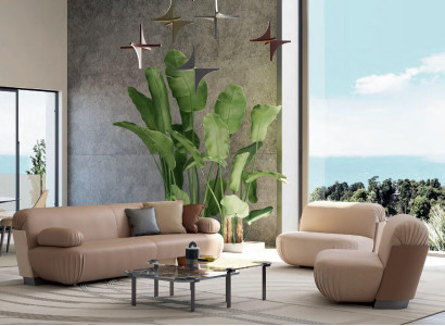 Luxury Furniture Sofa set Couch Sofa Upholstery 211 Seater with Coffee table Wood Glass