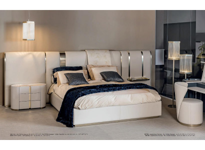 Bedroom Bed Bedside table with drawers Furniture Italian Furnishings 3pcs