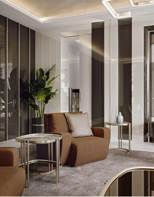 Armchair Side table Living room furniture Furniture stainless steel Armchair Design Bizzotto new