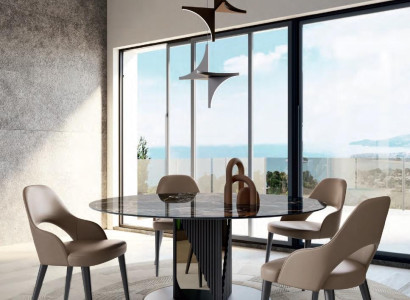 Dining table 4 Chairs Dining room Chairs Dining table Luxury Furniture Italy new Set 5 pcs