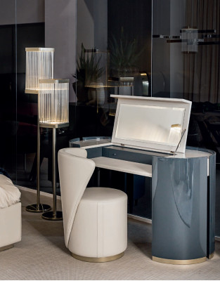Rotating armchair dressing table bedroom furniture design Bizzotto luxury 2 pieces