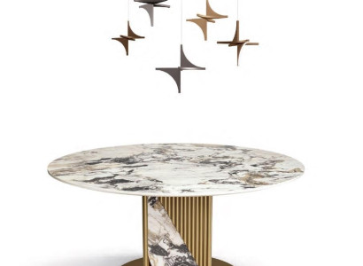 Dining room Tables Round Furniture Dining table Luxury Round Table stainless steel Italy new