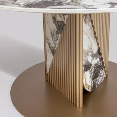 Dining room Tables Round Furniture Dining table Luxury Round Table stainless steel Italy new