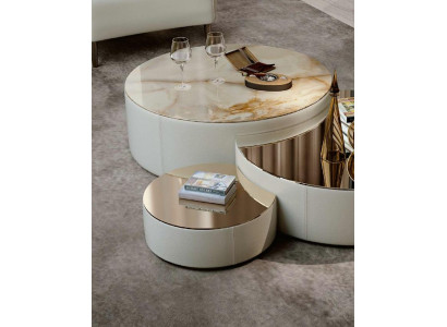 Coffee table 3 pcs. Set Coffee tables Design Living room Furniture Italy Bizzotto Tables