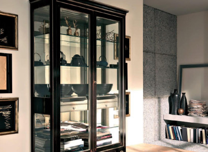 Display case Living room Furniture Solid Wood Display cabinets Glass Wardrobe Real wood Sideboard