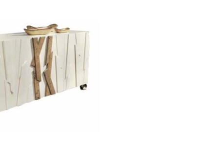 Wood Shelves Lowboard Italy White tv Sideboard TV-cabinet Living room Design Shelf