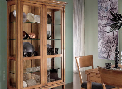 Showcases Display case xxl Glass Wardrobe Sideboard Wood Furniture Classic Shelves Cabinets