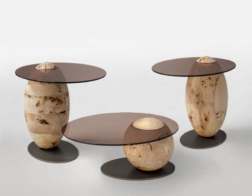 Side table Designs Furniture Living room Italian Table new Set 3pcs. Glass