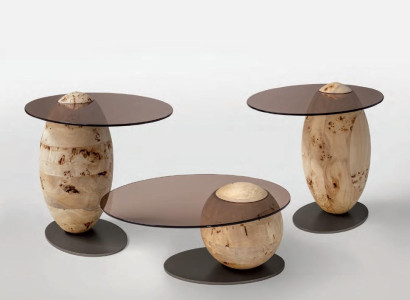 Side table Designs Furniture Living room Italian Table new Set 3pcs. Glass