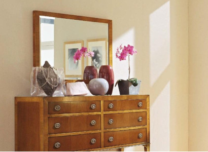 Luxury set 2 pieces. Chest of drawers Mirror Group Wood Console Chests of drawers Wardrobe Classic