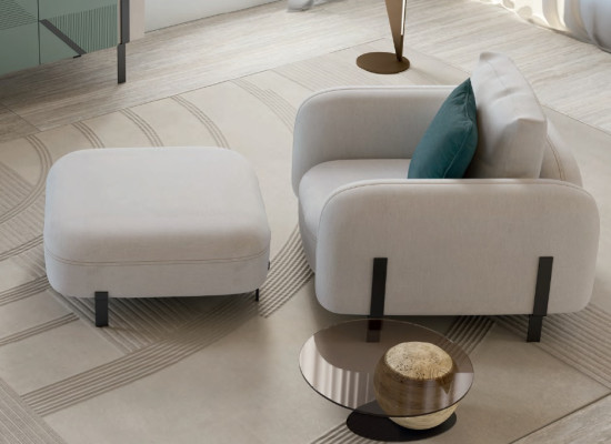 Armchair Luxury Design Design Armchair Textile Living room Italian Furniture Lounge