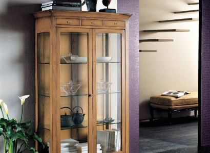 Showcases Living room Brown Cabinets Sideboard light Display case Wardrobe Classic